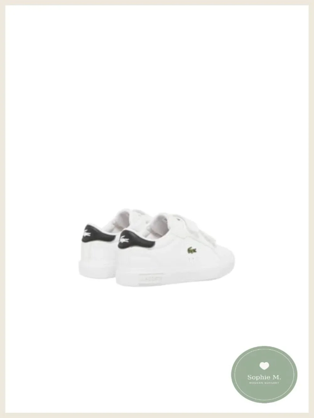 Infant Powercourt Sneakers Low-Top White Black Mesh Breathable